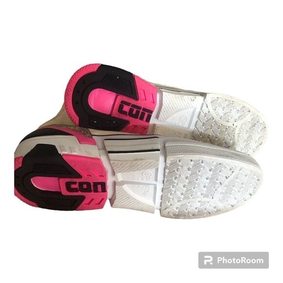 Converse Cream and Pink High-Top Sneakers - Picture 6 of 6